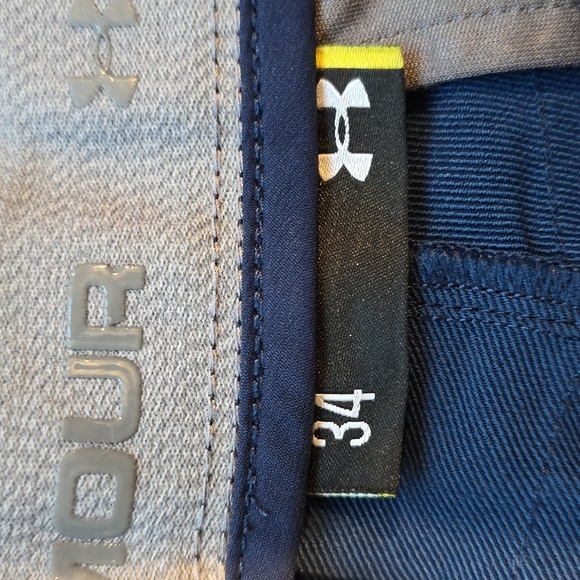 Under Armour Navy Flat Front Shorts - Picture 3 of 3